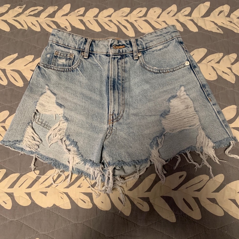 Distressed Jean Shorts